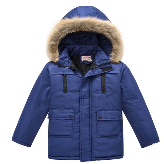 Savings Clearance 2024!  Kids Coats Fall Winter Boys Girls Solid Color Thick Warm Jacket Detachable Hat Hood Jacket